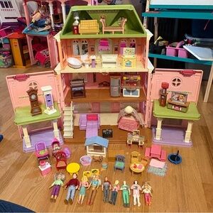 Fisher Price Loving Family Grand Dollhouse W/ HUGE LOT Accessories Dolls